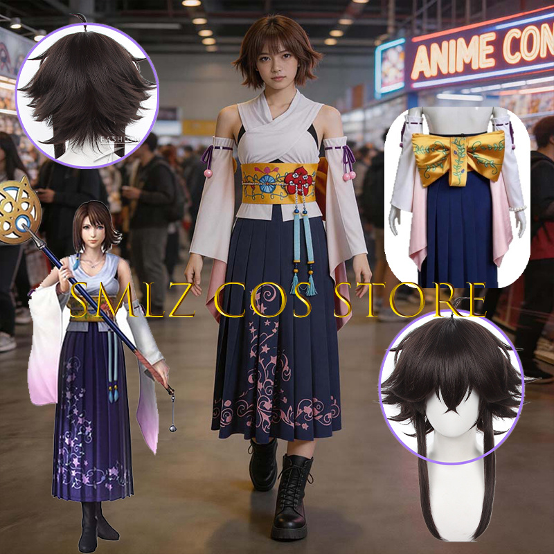 Cosplay Anime Top - Smlz FFX 유나 코스프레 애니메이션 FF10
