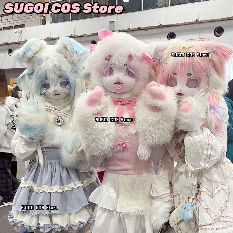 Anime Cosplay Mask - aBcSCS*퍼슈트 헤드 키구루미 귀여운 털 마스크