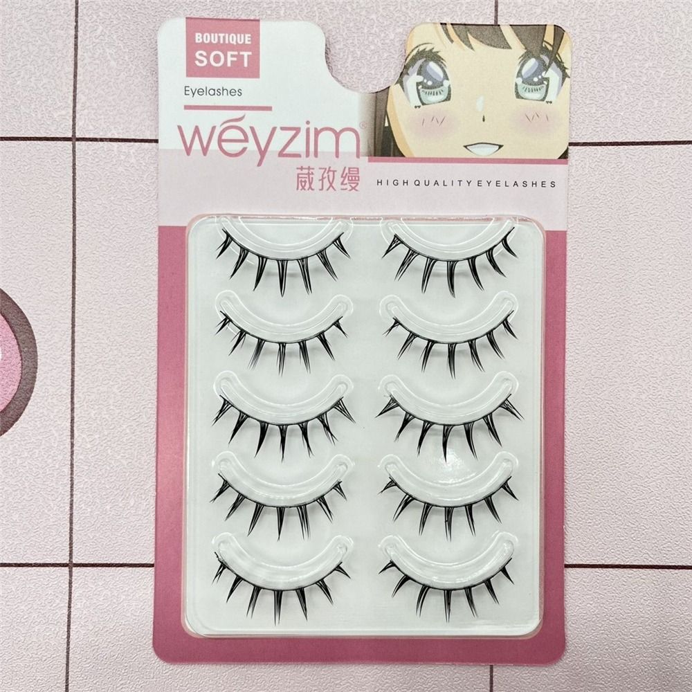 가짜 밍크 가짜 속눈썹 5 쌍 팩 극적인 두꺼운 만화  - Anime Cosplay Makeup 리뷰 및 가격