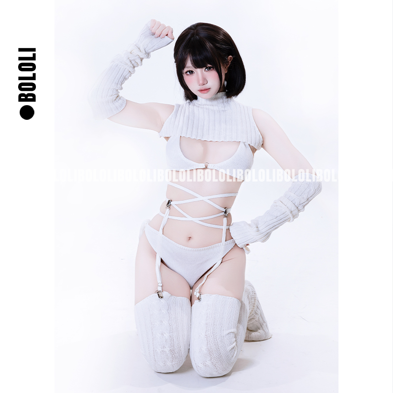 여자 코스프레 의상 니트 스웨터 세트 레이스 업 중공  - Anime Cosplay Photoshoot 리뷰 및 가격